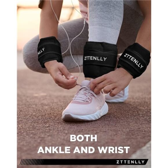 Adjustable Ankle Weights for Women Men and Kids | 1 Pair 5 10 15 18 20 Lbs Leg - Picture 5 of 7